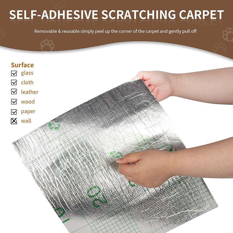Self-Adhesive Cat Scratch Pad – Wall-Mounted Sofa Protector for Cats | Trimmable, Anti-Scratch Mat for Furniture, Claw Care & DIY Cat Enrichment